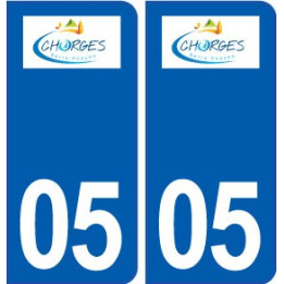 05 Chorges logo ville autocollant plaque stickers