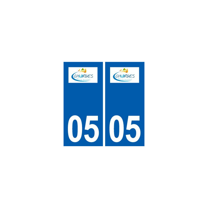 05 Chorges logo ville autocollant plaque stickers