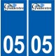05 Guillestre logo ville autocollant plaque stickers