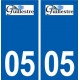 05 Guillestre logo city sticker, plate sticker