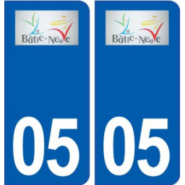 05 La Bâtie-Neuve logo ville autocollant plaque stickers