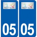 05 La Bâtie-Neuve logo ville autocollant plaque stickers