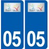 05 La Bâtie-Neuve logo ville autocollant plaque stickers