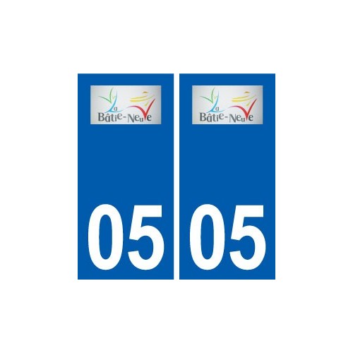 05 La Bâtie-Neuve logo ville autocollant plaque stickers