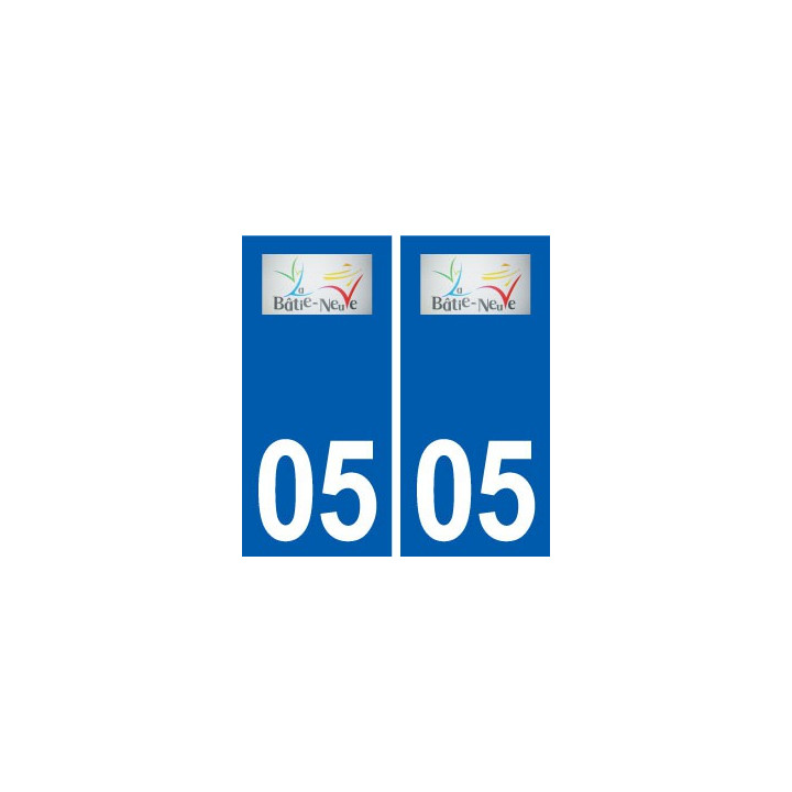 05 La Bâtie-Neuve logo ville autocollant plaque stickers