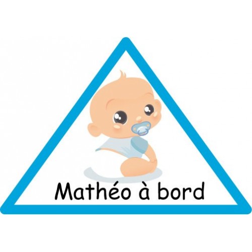 Sticker Bébé à Bord Personnalisé Garçon Autocollant 