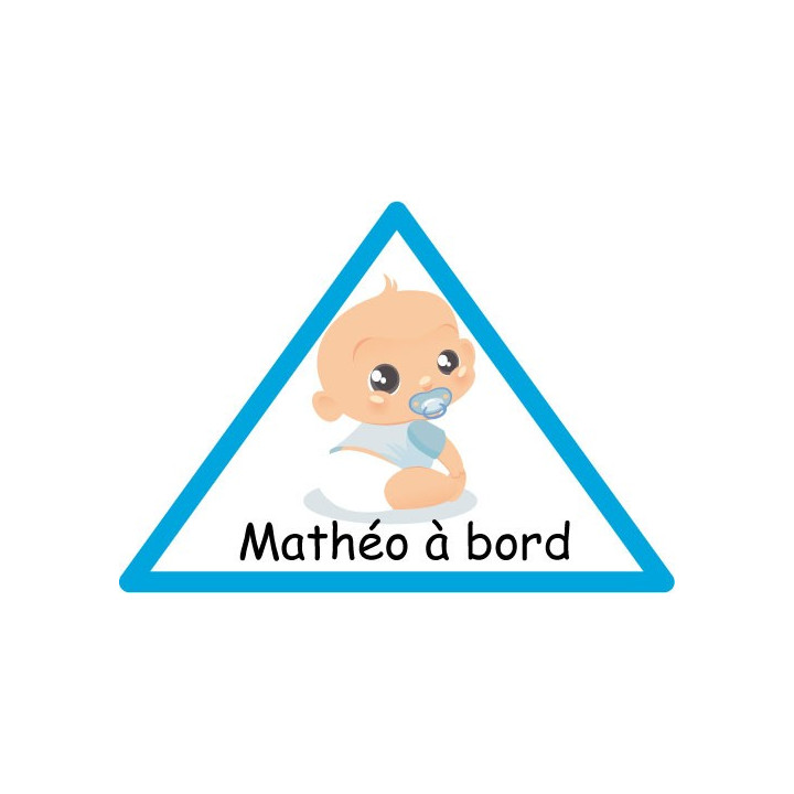 Sticker Bébé à Bord Personnalisé Garçon Autocollant 