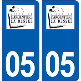 05 L'Argentière-la-Bessée logo ville autocollant plaque stickers