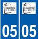 05 L'Argentière-la-Bessée logo ville autocollant plaque stickers