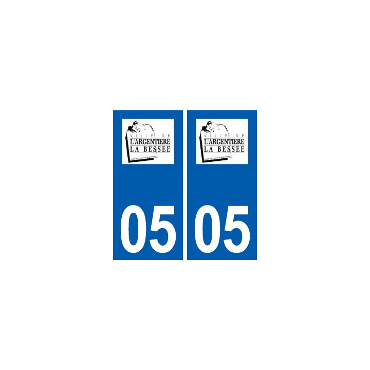 05 L'Argentière-la-Bessée logo ville autocollant plaque stickers