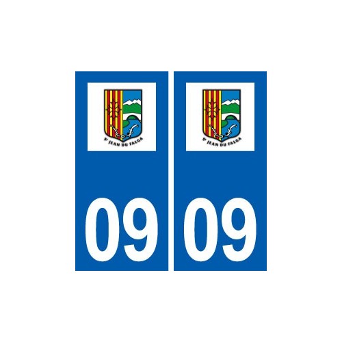 09 Saint-Jean-du-Falga logo ville autocollant plaque stickers
