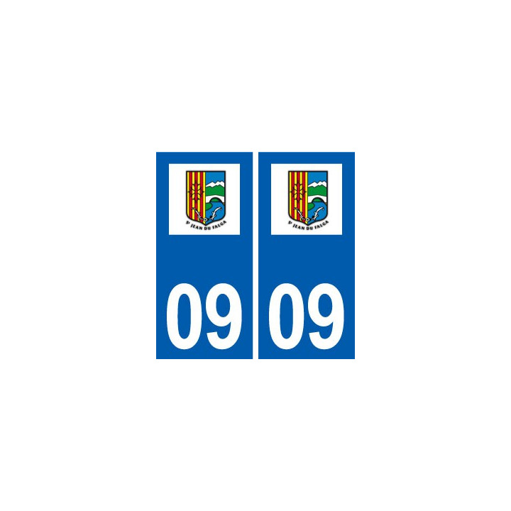 09 Saint-Jean-du-Falga logo ville autocollant plaque stickers
