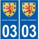 03 Bourbon-l'Archambault blason ville autocollant plaque stickers