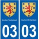 03 Bourbon-l'Archambault blason ville autocollant plaque stickers