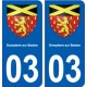 03 Dompierre-sur-Besbre blason ville autocollant plaque stickers