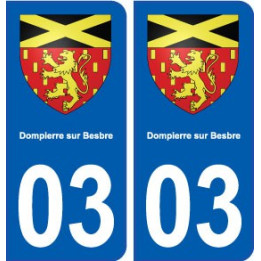 03 Dompierre-sur-Besbre blason ville autocollant plaque stickers