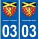 03 Dompierre-sur-Besbre blason ville autocollant plaque stickers