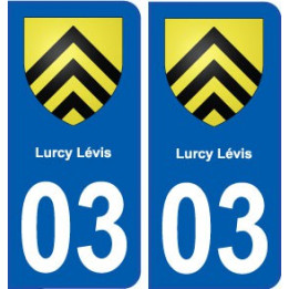 03 Lurcy-Lévis blason ville autocollant plaque stickers