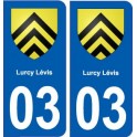 03 Lurcy-Lévis blason ville autocollant plaque stickers