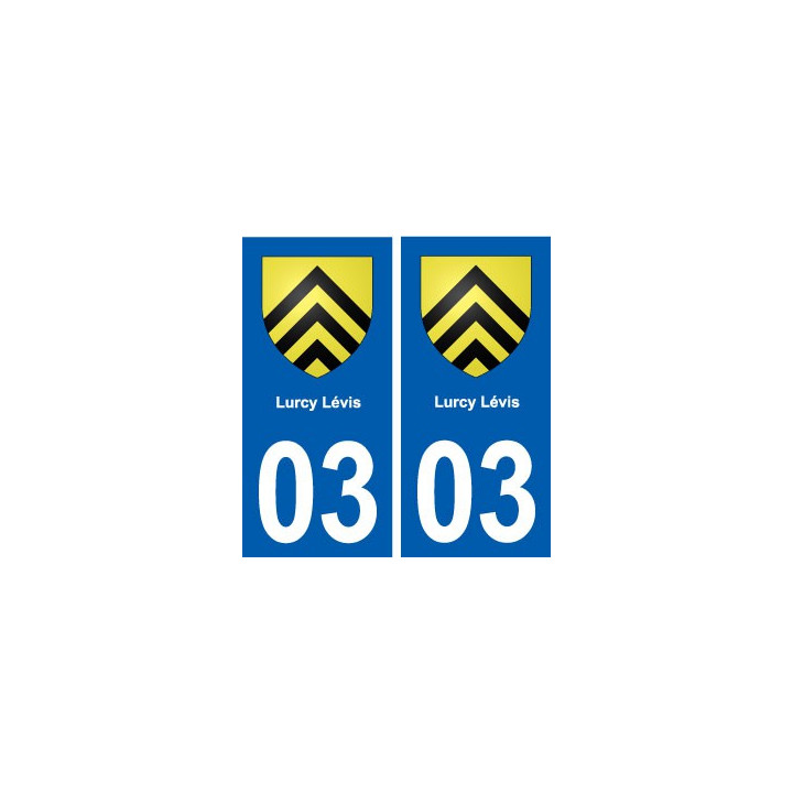 03 Lurcy-Lévis blason ville autocollant plaque stickers