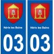 03 Néris-les-Bains blason ville autocollant plaque stickers