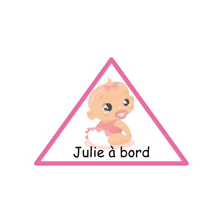 Sticker Bébé à Bord Personnalisé Fille Autocollant 
