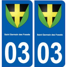 03 Saint-Germain-des-Fossés blason ville autocollant plaque stickers
