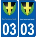 03 Saint-Germain-des-Fossés blason ville autocollant plaque stickers