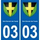 03 Saint-Germain-des-Fossés blason ville autocollant plaque stickers