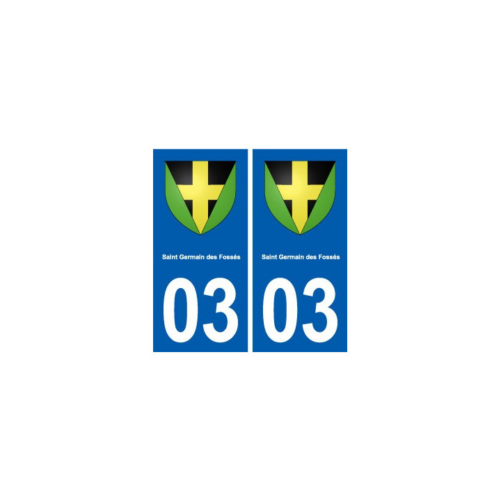 03 Saint-Germain-des-Fossés blason ville autocollant plaque stickers
