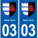 03 Saint-Yorre blason ville autocollant plaque stickers