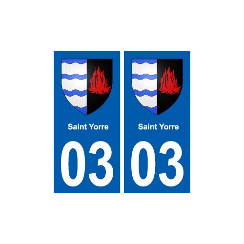 03 Saint-Yorre blason ville autocollant plaque stickers