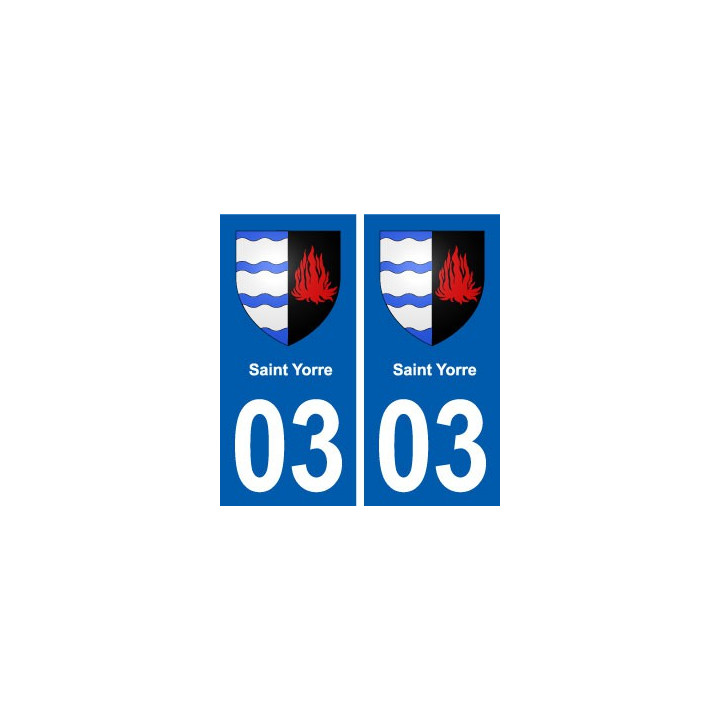 03 Saint-Yorre blason ville autocollant plaque stickers