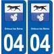 04 Gréoux-les-Bains blason ville autocollant plaque stickers
