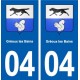 04 Gréoux-les-Bains blason ville autocollant plaque stickers