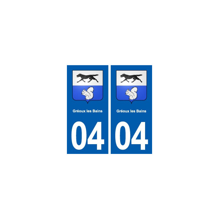 04 Gréoux-les-Bains blason ville autocollant plaque stickers