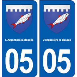 05 L'Argentière-la-Bessée blason ville autocollant plaque stickers