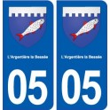 05 L'Argentière-la-Bessée blason ville autocollant plaque stickers