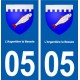 05 L'Argentière-la-Bessée blason ville autocollant plaque stickers