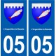 05 L'Argentière-la-Bessée blason ville autocollant plaque stickers