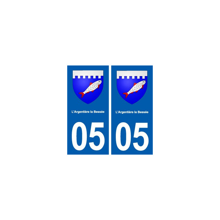 05 L'Argentière-la-Bessée blason ville autocollant plaque stickers