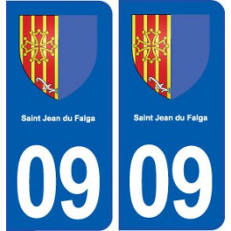 09 Saint-Jean-du-Falga blason ville autocollant plaque stickers