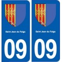 09 Saint-Jean-du-Falga blason ville autocollant plaque stickers