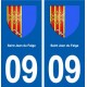 09 Saint-Jean-du-Falga blason ville autocollant plaque stickers