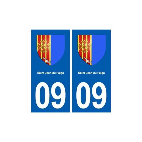 09 Saint-Jean-du-Falga blason ville autocollant plaque stickers