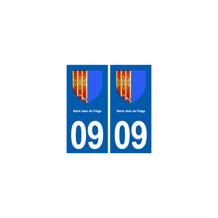 09 Saint-Jean-du-Falga blason ville autocollant plaque stickers
