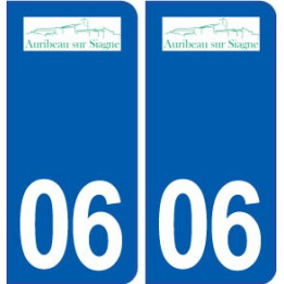 06 Auribeau-sur-Siagne logo ville sticker autocollant plaque
