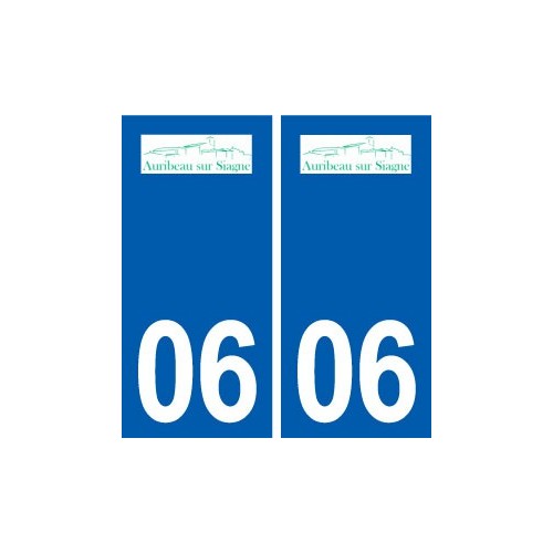 06 Auribeau-sur-Siagne logo ville sticker autocollant plaque