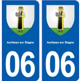 06 Auribeau-sur-Siagne blason ville sticker autocollant plaque
