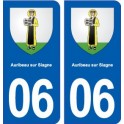 06 Auribeau-sur-Siagne blason ville sticker autocollant plaque
